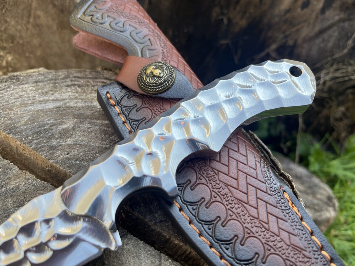 IMG_7408 Couteau martelé VG10 Dragonspire Edge – lame 13,5 cm – étui cuir premium