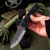 Couteau Tiger Edge A8 – D2 – Lame 6 mm – Étui Kydex sanglé cuir