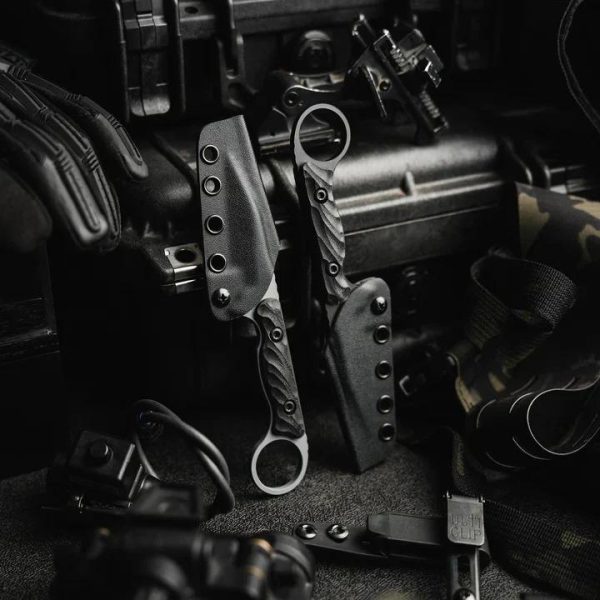 Couteau Scramasaxe Tactique M390 – Compact – Manche G10 – Étui Kydex Renforcé