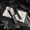Couteau Scramasaxe Tactique M390 – Compact – Manche G10 – Étui Kydex Renforcé