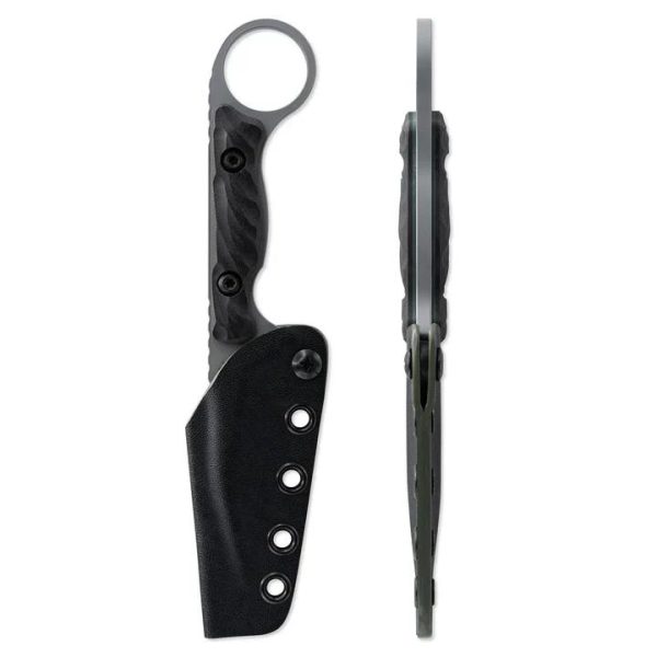Couteau Scramasaxe Tactique M390 – Compact – Manche G10 – Étui Kydex Renforcé