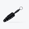 Couteau fixe M390 22 cm – lame spear patinée – manche G10 anneau – étui kydex