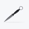 Couteau fixe M390 22 cm – lame spear patinée – manche G10 anneau – étui kydex