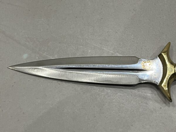 Dague forgée LLF 30cm série CHASSE noyer acier 4116 étui cuir