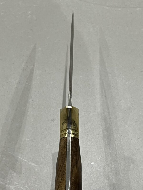 Dague forgée LLF 30cm série CHASSE noyer acier 4116 étui cuir