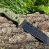Couteau TACTICAL KNIVES lame tanto D2 fourreau KYDEX