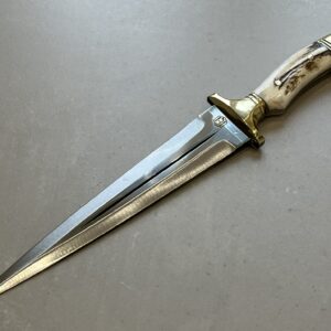 dague forgée LLF 39cm manche cerf série chasse acier X46Cr13 vue principale