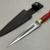 IMG_3890 dague forgée LLF RUBIS 34,5 cm acier X46Cr13 manche plexiglass étui cuir vue principale