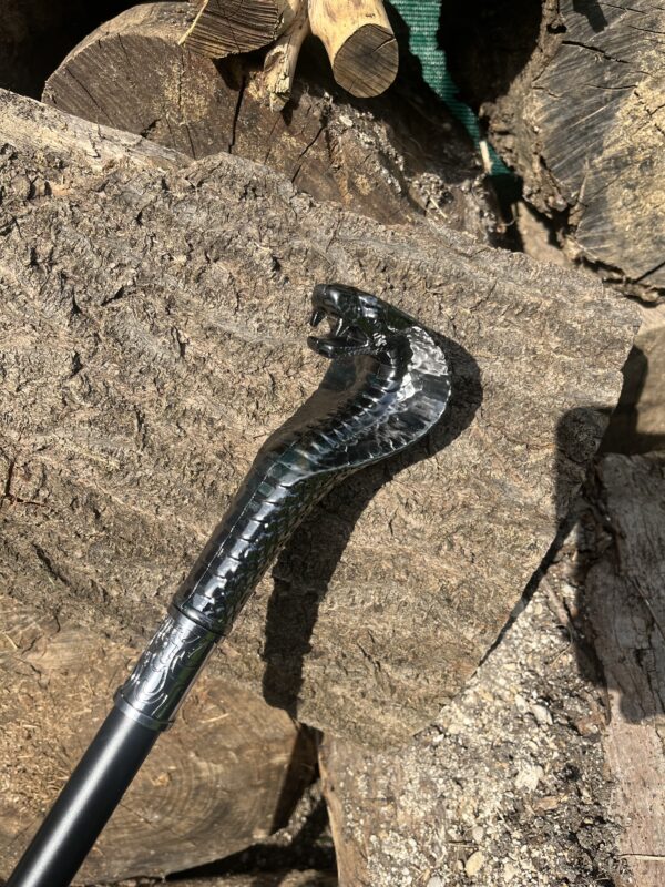 Canne Épée Tête de Cobra – Lame 30 cm – 98 cm – Doré ou Argent Antique