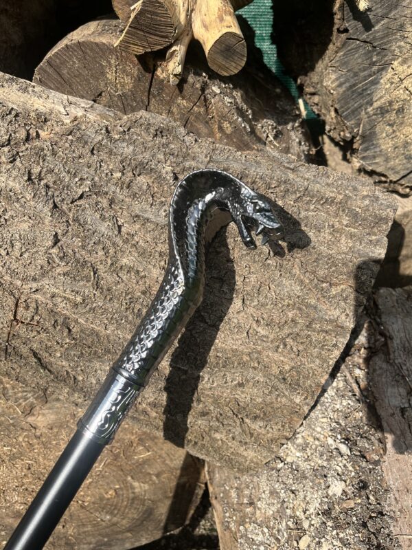 Canne Épée Tête de Cobra – Lame 30 cm – 98 cm – Doré ou Argent Antique