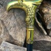 Canne Épée Tête de Faucon – 98 cm – Lame 30 cm – Poignée Dorée