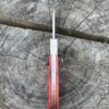 Couteau pliant traditionnel 14C28N Sandvik manche os rouge