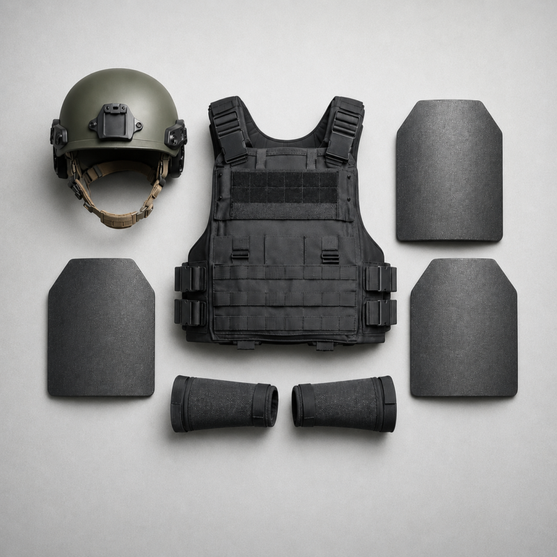 équipement de protection pare balle et lames