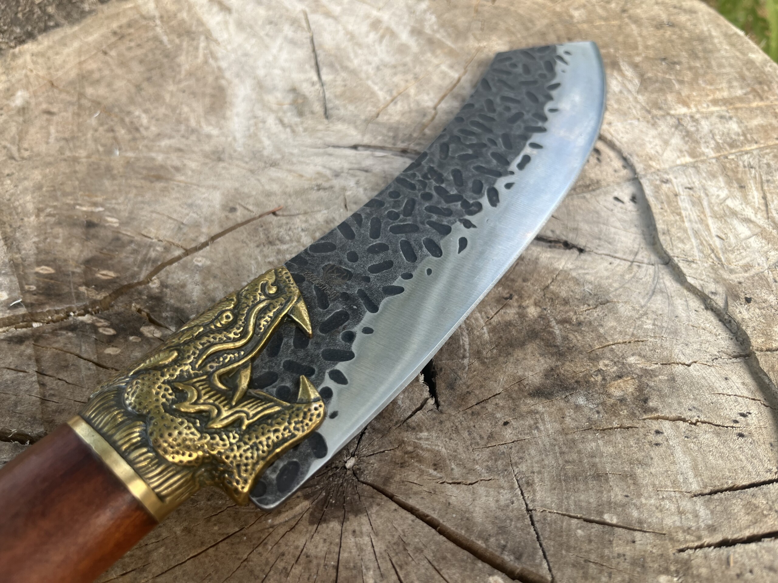Couteau Viking Jörmungandr 1095 – Grande Lame Martelée 19 cm – Image 4
