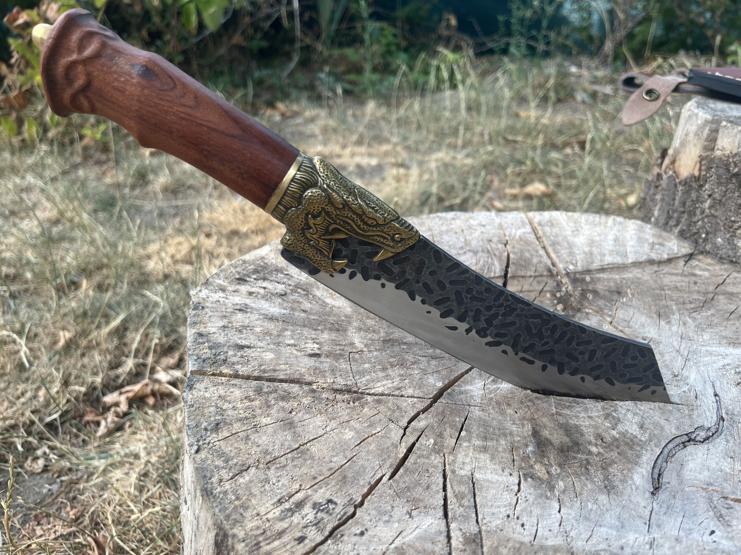 Couteau Viking Jörmungandr 1095 – Grande Lame Martelée 19 cm – Image 8