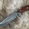 Couteau Bowie Double Grip Damas – Bois de Rose & Étui Cuir