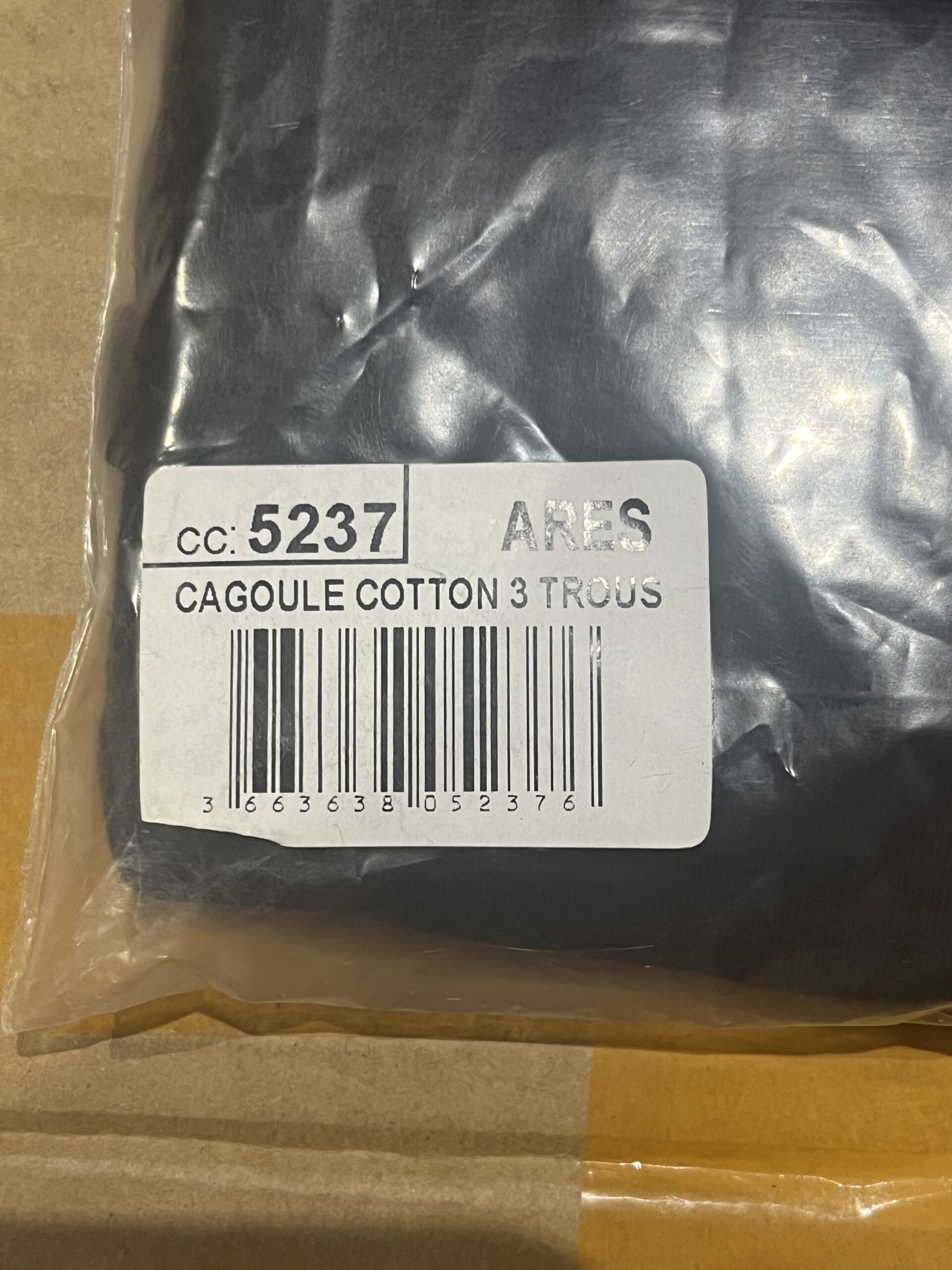 Cagoule en coton 3 trous Noir - Ares – Image 5
