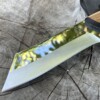 Lame Scramasax X46Cr13 13 cm finition polie miroir
