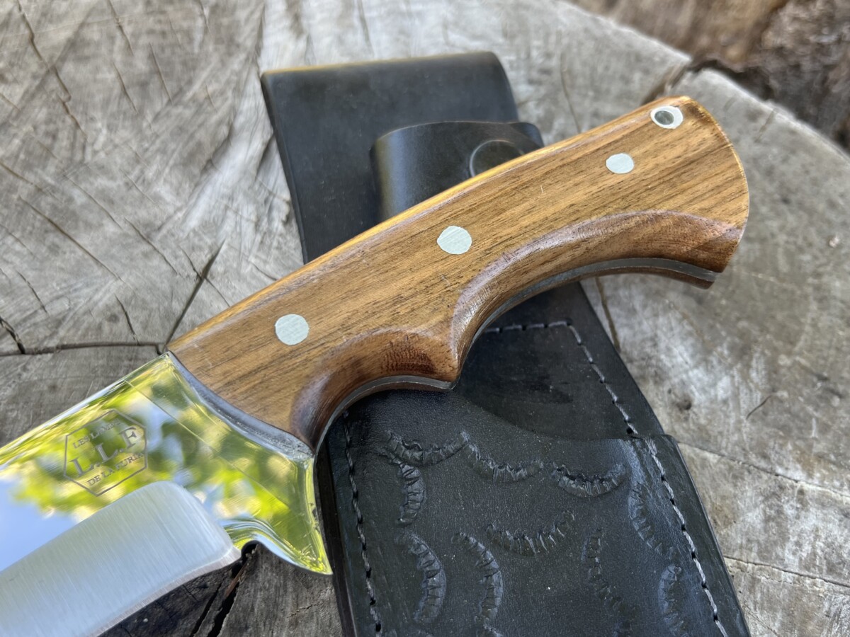 Manche ergonomique noyer Full Tang couteau Scramasax LLF