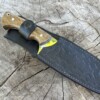 Couteau Scramasax LLF avec étui en cuir véritable noir