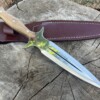 IMG_8876 Dague de chasse 30cm acier X46Cr13 LLF manche noyer étui cuir