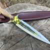IMG_8877 Dague de chasse 30cm acier X46Cr13 LLF manche noyer étui cuir