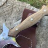 IMG_8879 Dague de chasse 30cm acier X46Cr13 LLF manche noyer étui cuir