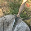 IMG_8880 Dague de chasse 30cm acier X46Cr13 LLF manche noyer étui cuir