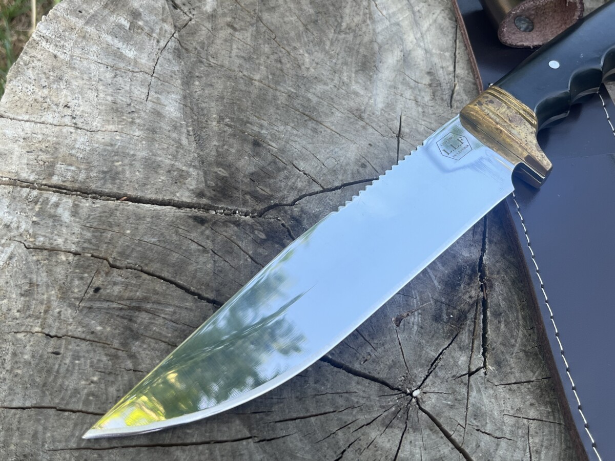 Lame Drop Point X46Cr13 17,5 cm finition polie miroir