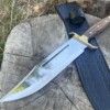 IMG_8908 Grand couteau Bowie X46Cr13 Full Tang manche noyer LLF