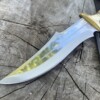 Couteau Bowie Clip Point X46Cr13 Full Tang – Noyer & Laiton – LLF