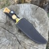 Couteau Bowie LLF avec étui noir épais simili-cuir
