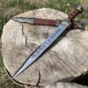 IMG_8975 Gladius ornemental 43 cm lame acier carbone gravée avec fourreau