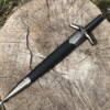 Épée miniature nordique 36 cm lame acier carbone garde runique avec fourreau
