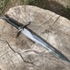 Épée miniature nordique 36 cm lame acier carbone garde runique avec fourreau