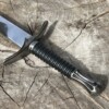 Épée miniature nordique 36 cm lame acier carbone garde runique avec fourreau