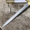Épée miniature décorative blanche et dorée 36 cm acier carbone