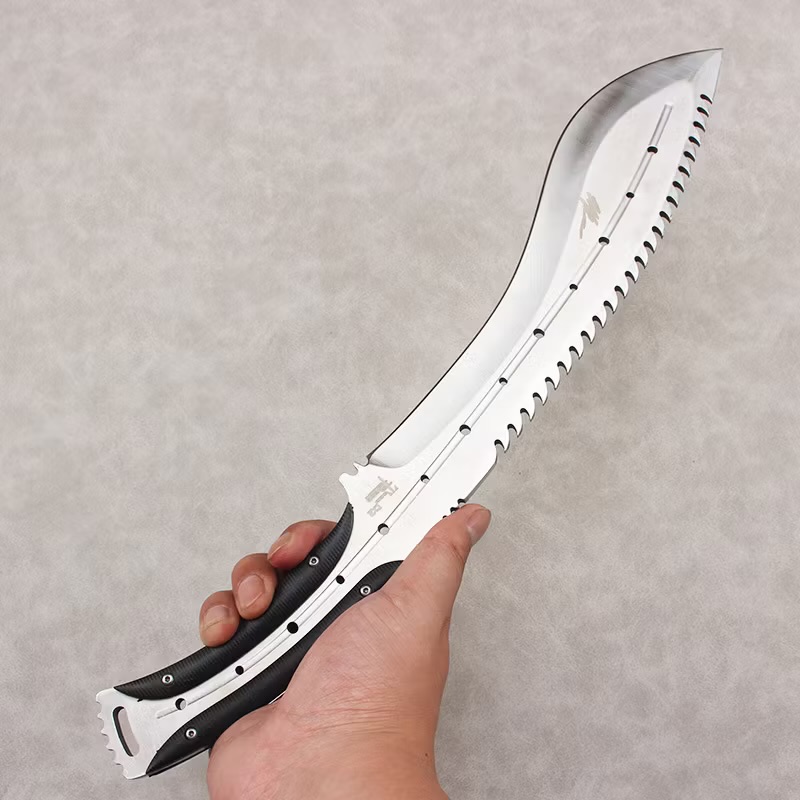 NEON REAPER – Kukri Cyberpunk 420HC – 38 cm – Full Tang G10 – Image 13