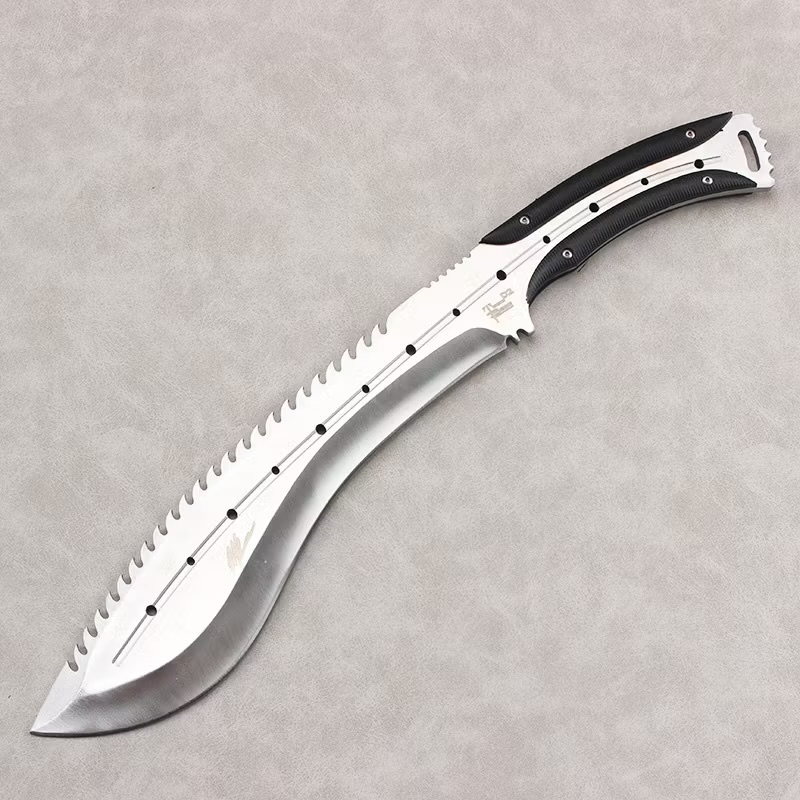 NEON REAPER – Kukri Cyberpunk 420HC – 38 cm – Full Tang G10 – Image 15