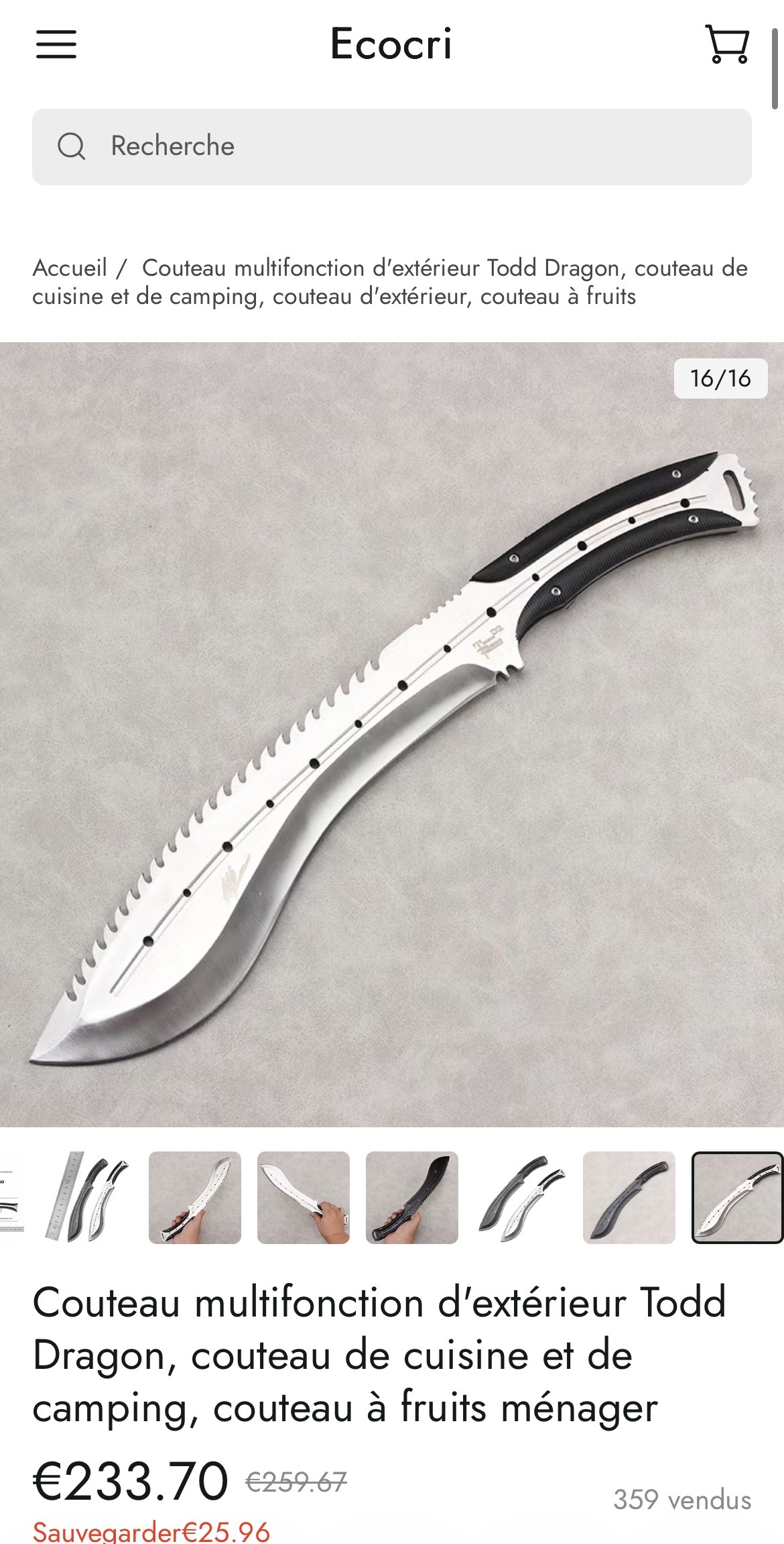 NEON REAPER – Kukri Cyberpunk 420HC – 38 cm – Full Tang G10 – Image 12