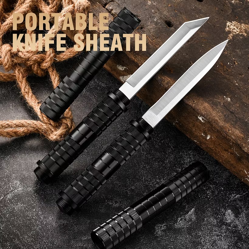 NOMAD X – Couteau Multifonction 8Cr15MoV – Tanto ou Drop Point – 32,5 cm – Image 2