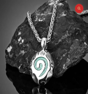 Collier Viking Spirale de l'Infini – Acier Inoxydable 316L et Chaîne Incluse – Image 2